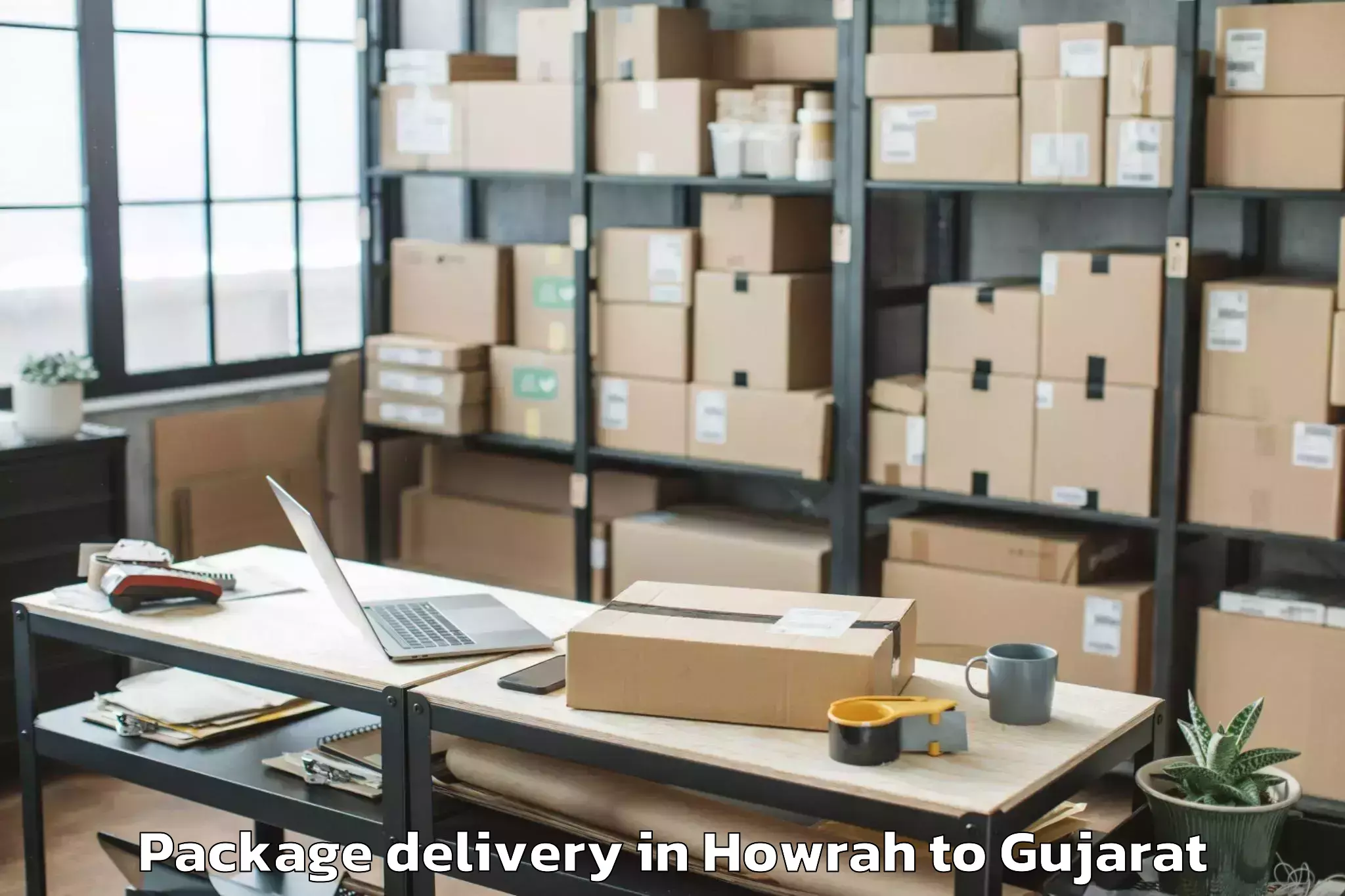 Easy Howrah to Tharad Package Delivery Booking